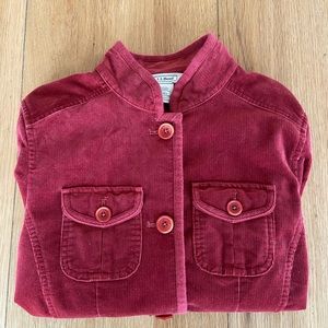 Vintage red corduroy LLBean jacket/coat
